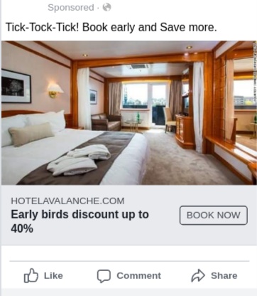 Example of hotel Facebook Ads