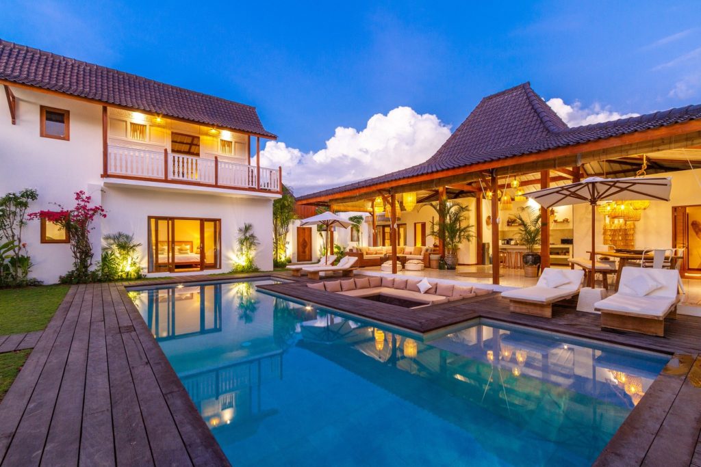 This is a luxurious holiday villa with  private swimming pool