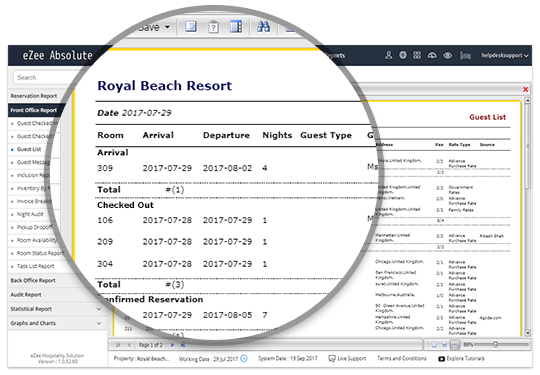 Clear Guest Reports