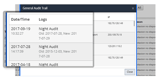 Night Audit - Audit Trails