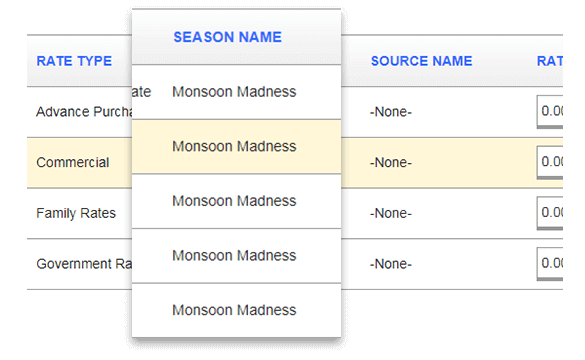 Seasonal Rates